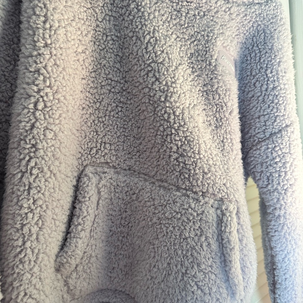 Abercrombie & Fitch Lilac Sherpa Hoodie & Abercrombie Flare Leggings - Picture 5 of 6